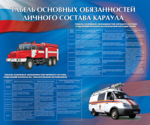 Стенд “Табель основных обязанностей личного состава караула”